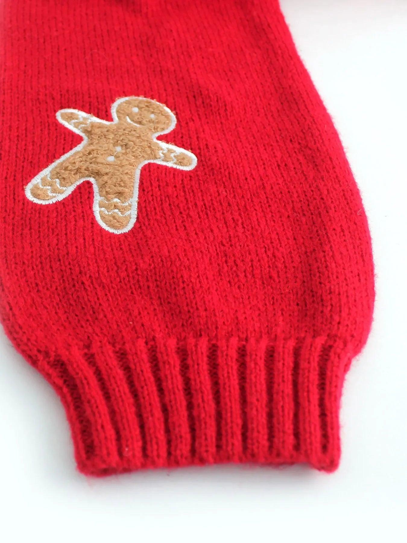 gingerbread cookie knit cardigan - basil boutique