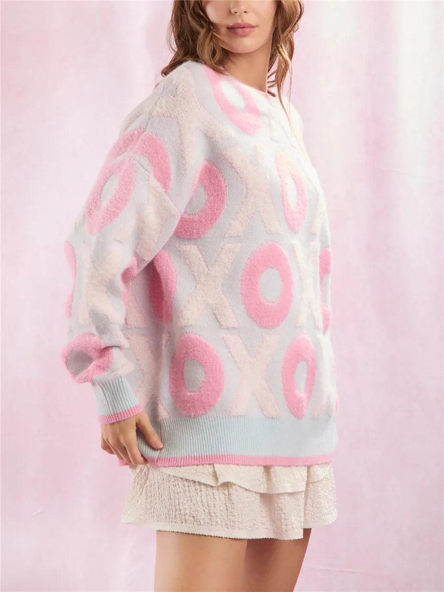 valentine's day knit crew sweaters