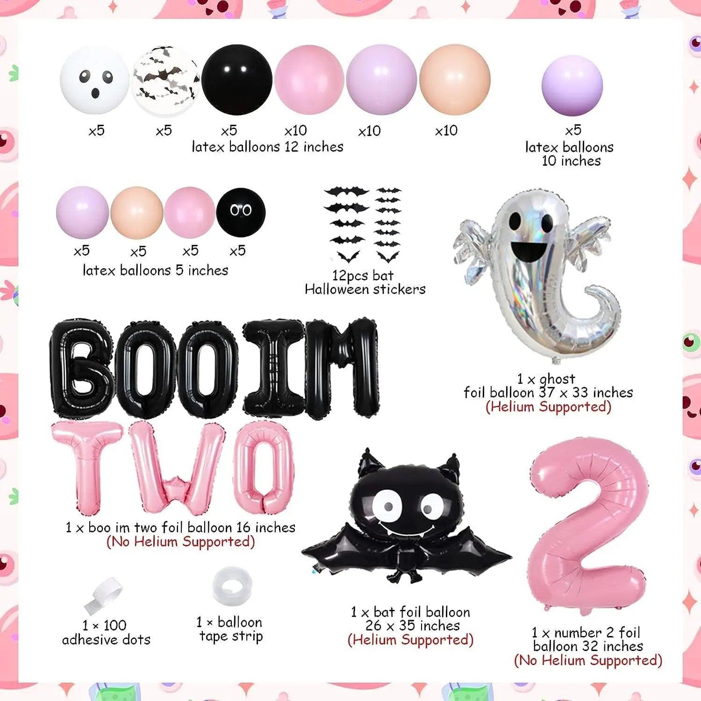 boo i'm two decoration set - basil boutique