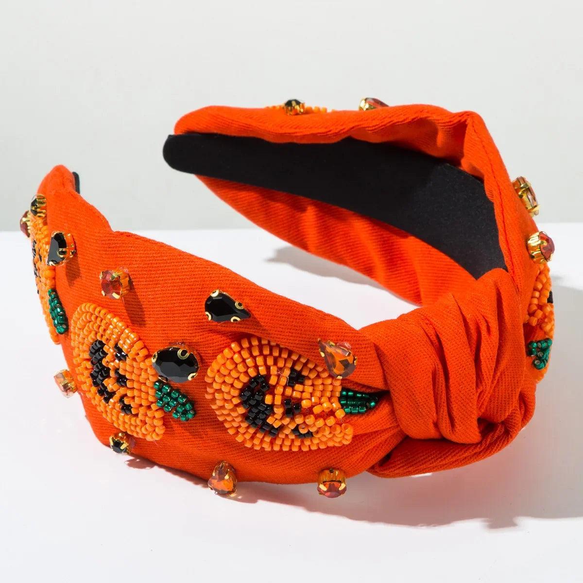 halloween spirit beaded headbands - basil boutique