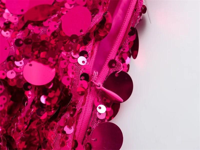 mixed sequin mini skirt - basil boutique