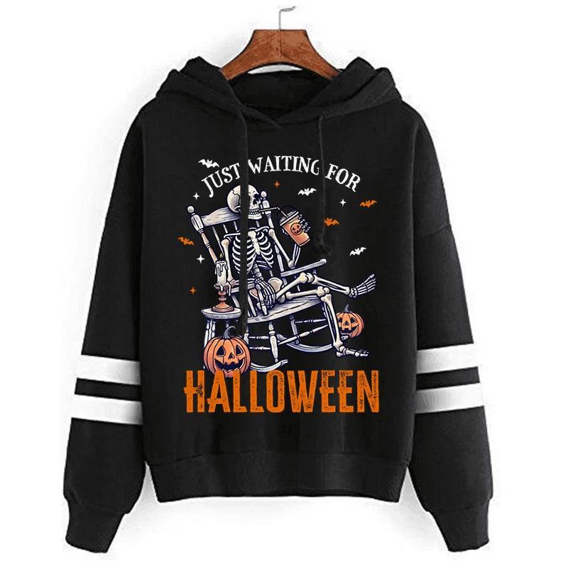 just waiting for halloween hoodie - basil boutique