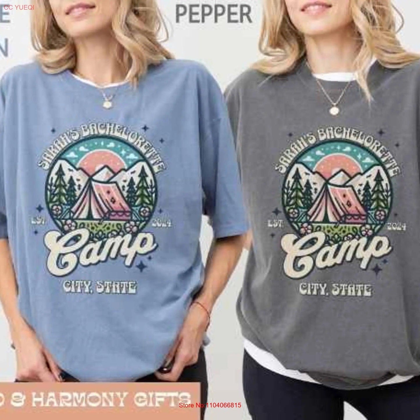 personalized camp bachelorette party t-shirts - basil boutique