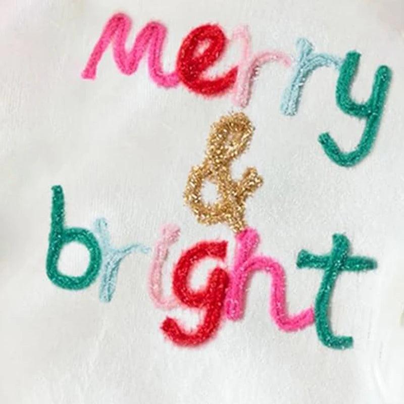 merry + bright crew sweater - basil boutique