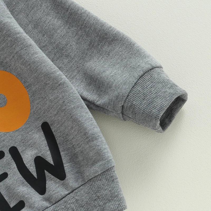 boo crew kids crew sweatshirt - basil boutique