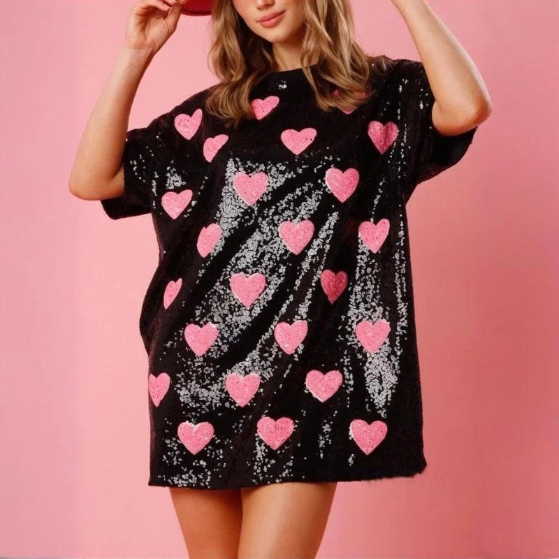 party of hearts sequin dress