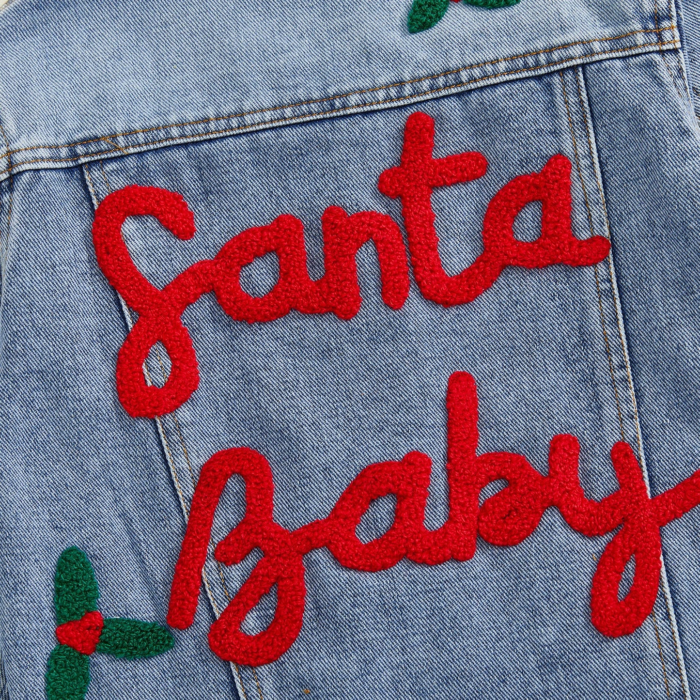 santa baby kids denim jacket