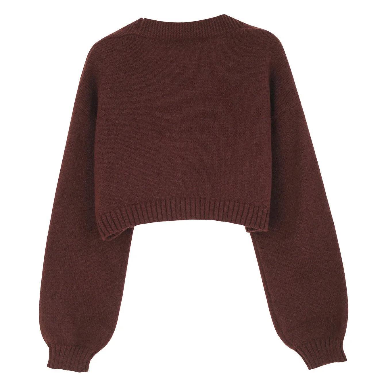 gingerbread cookie knit cardigan - basil boutique