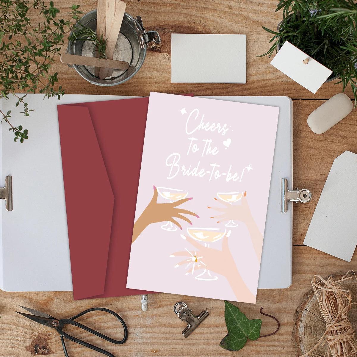 cheers to the bride-to-be card