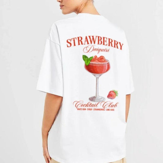 strawberry daiquiri vintage t-shirt - basil boutique