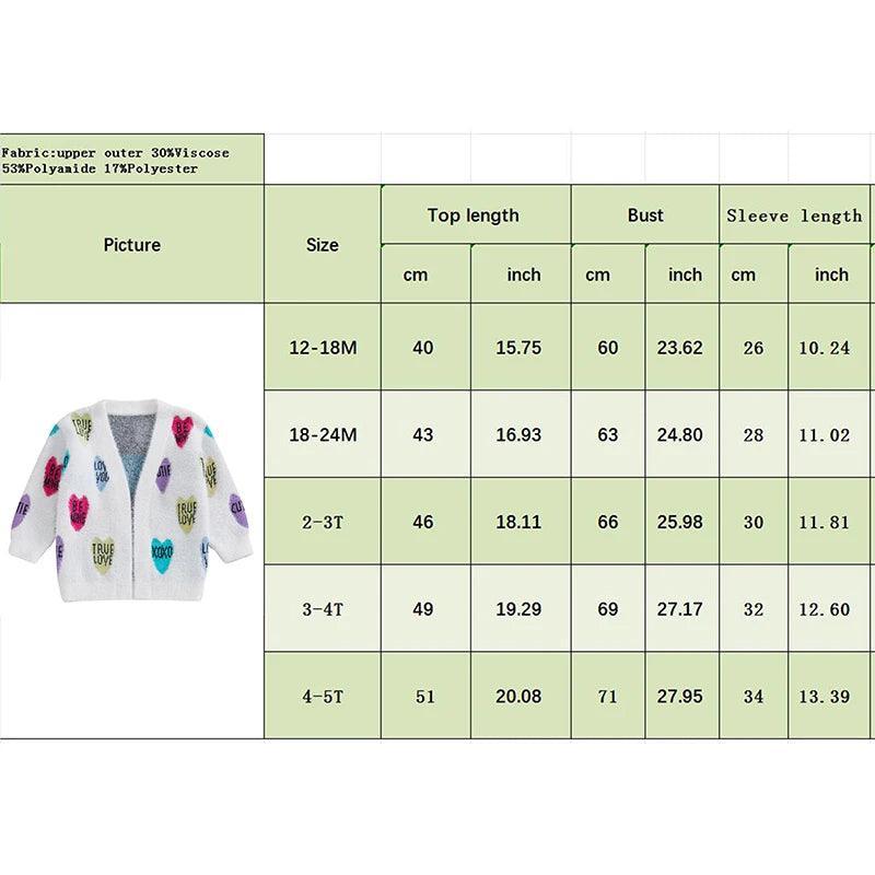heart candy kids cardigan