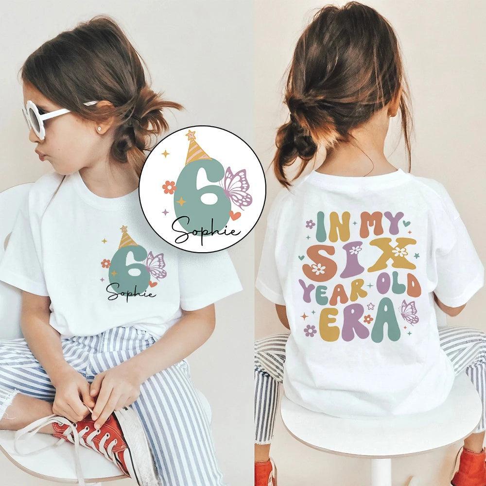 personalized kids birthday era t-shirt - basil boutique