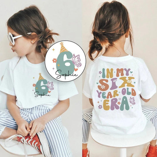 personalized kids birthday era t-shirt - basil boutique