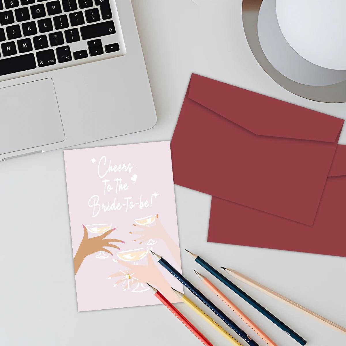 cheers to the bride-to-be card