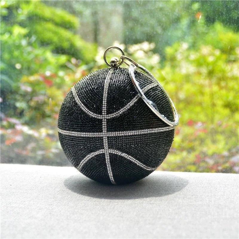 basketball rhinestone purse - basil boutique
