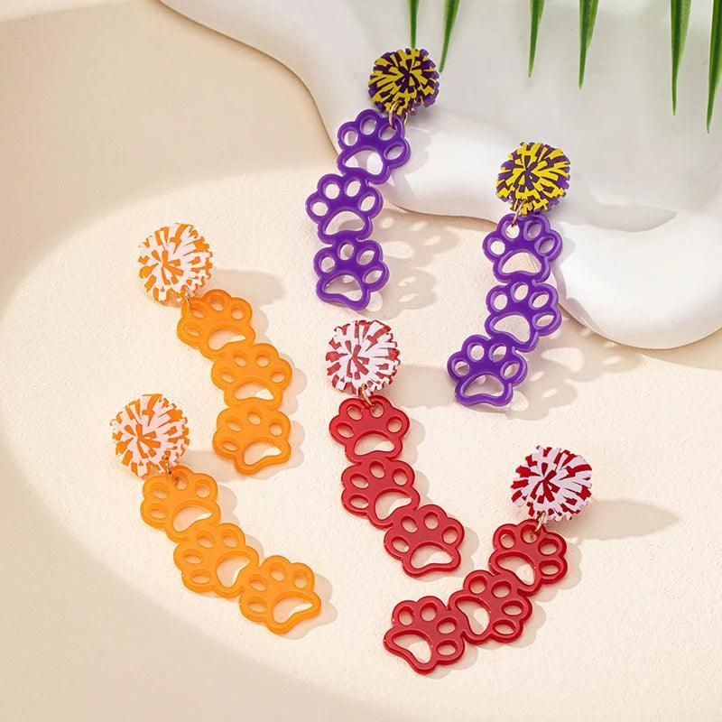 animal paw drop earrings - basil boutique