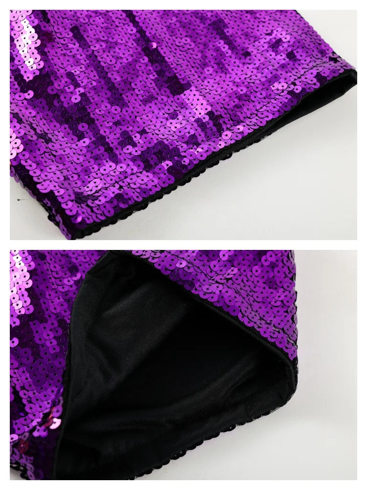mardi gras tri-color sequin t-shirt dress