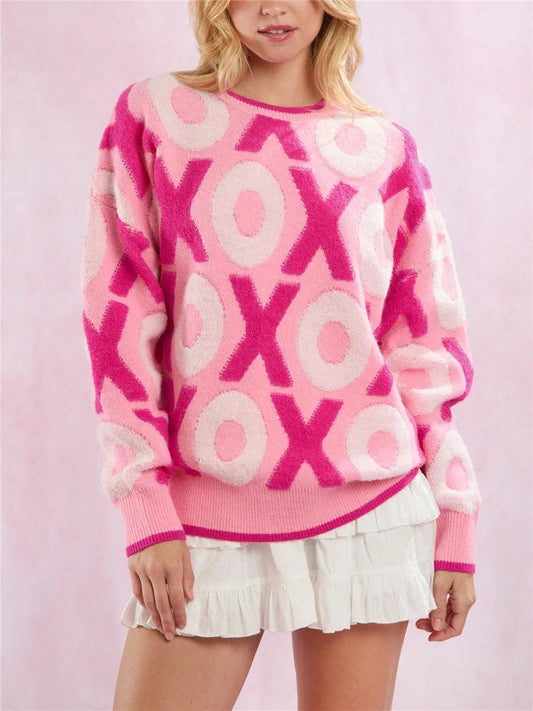 valentine's day knit crew sweaters