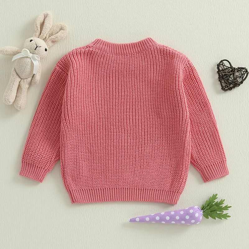 easter bunny knit kids crew sweater