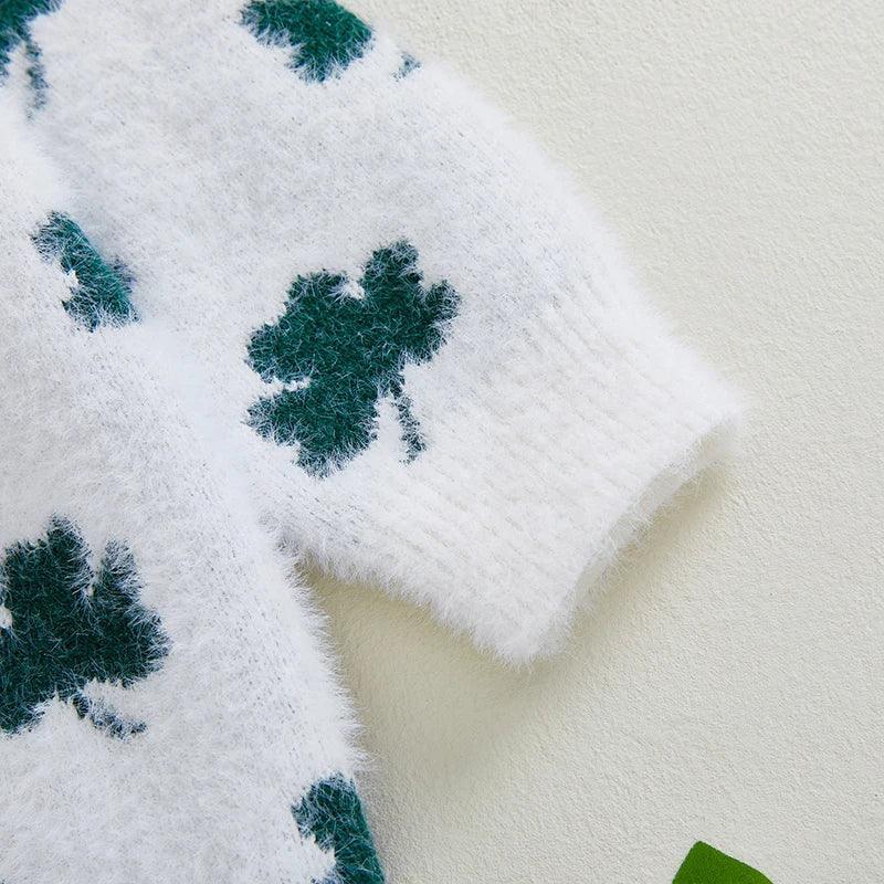 lucky shamrock kids cardigan