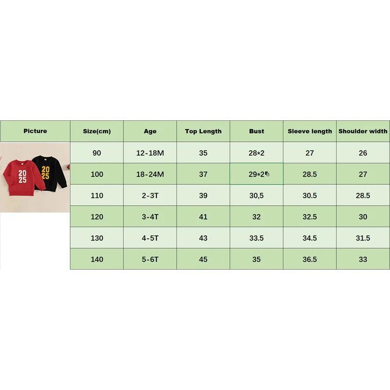 2025 new year kids crew sweatshirt