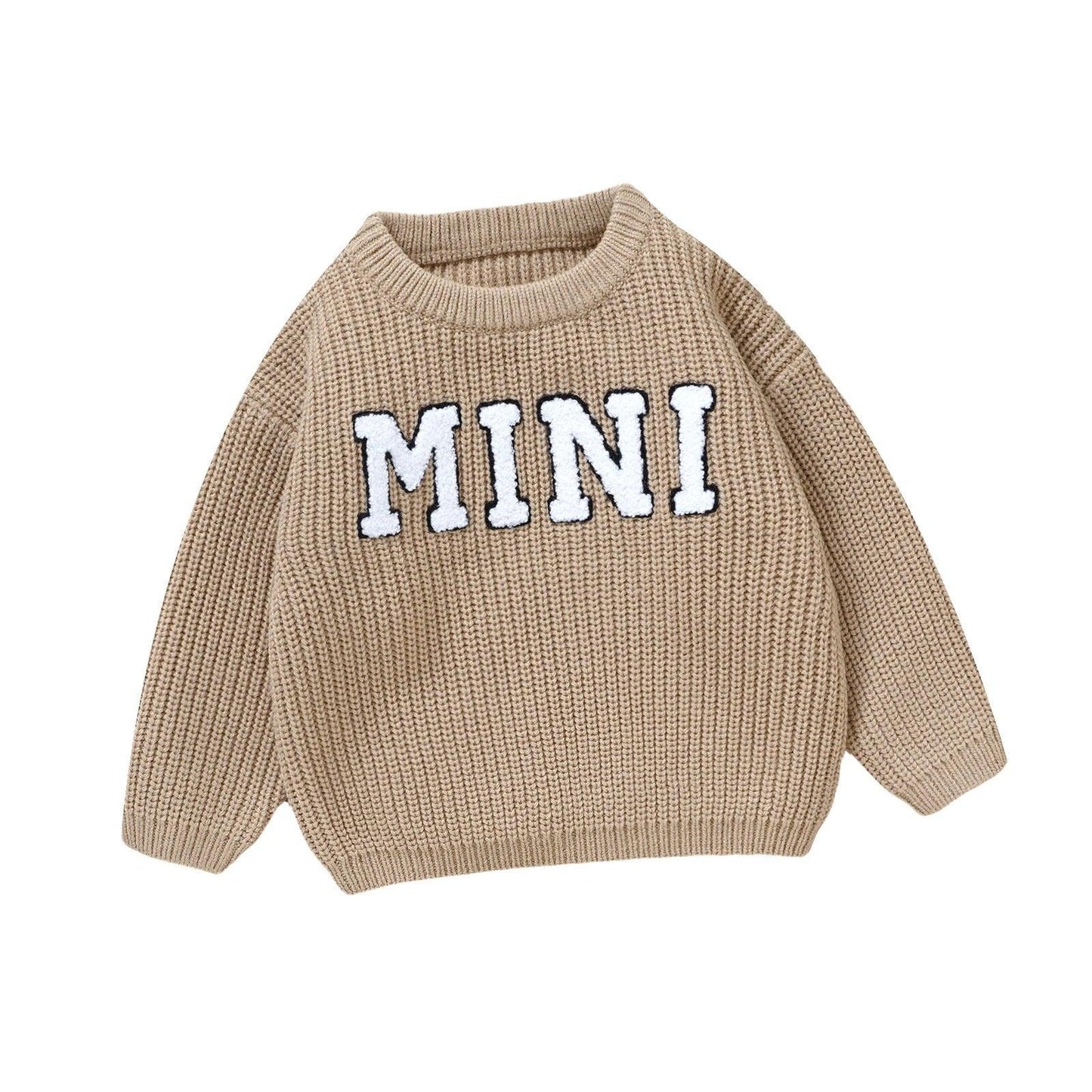mini knit kids crew sweater - basil boutique
