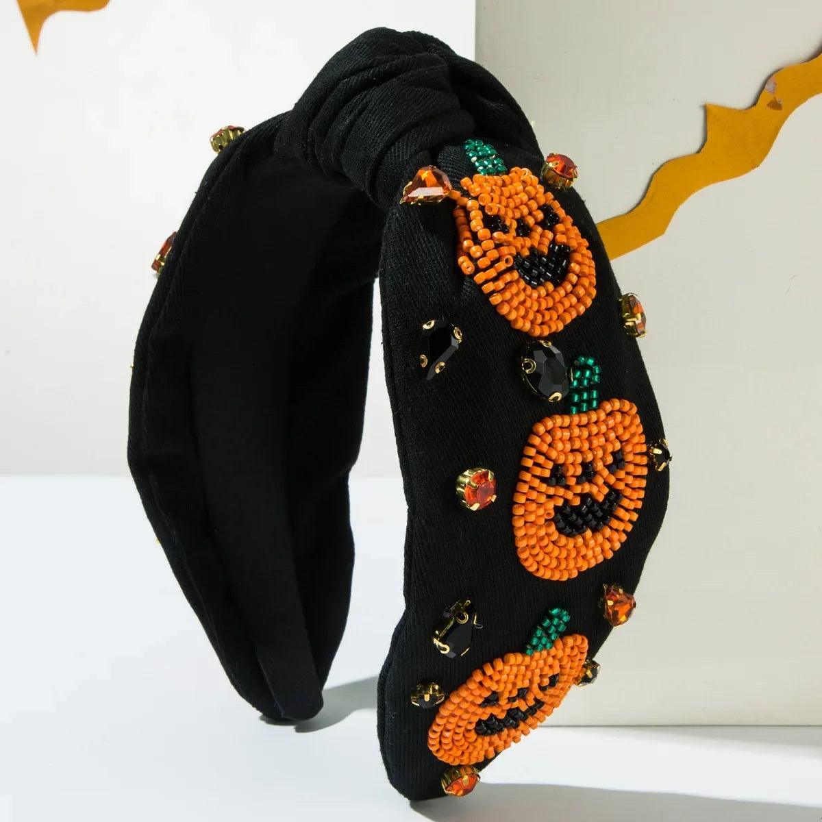 halloween spirit beaded headbands - basil boutique