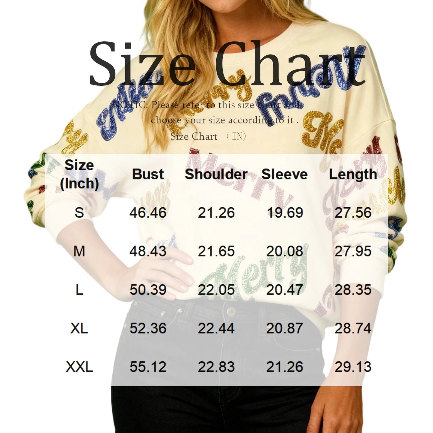 merry times sequin crew sweater