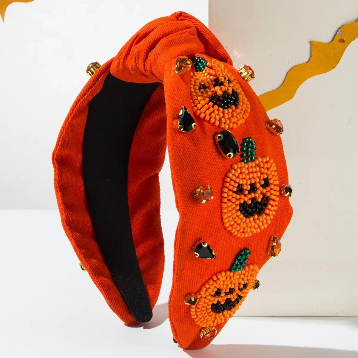 halloween spirit beaded headbands - basil boutique