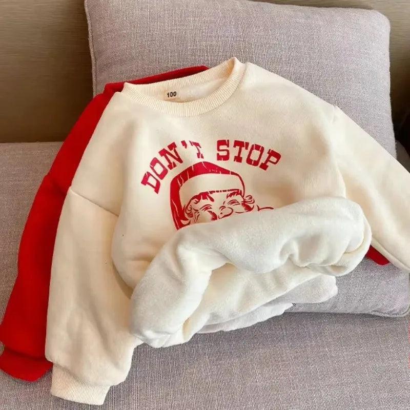 christmas carol kids crew sweatshirt - basil boutique