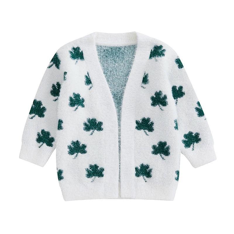 lucky shamrock kids cardigan