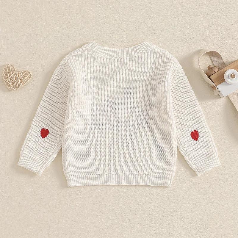 love is all you need kids knit crew sweater