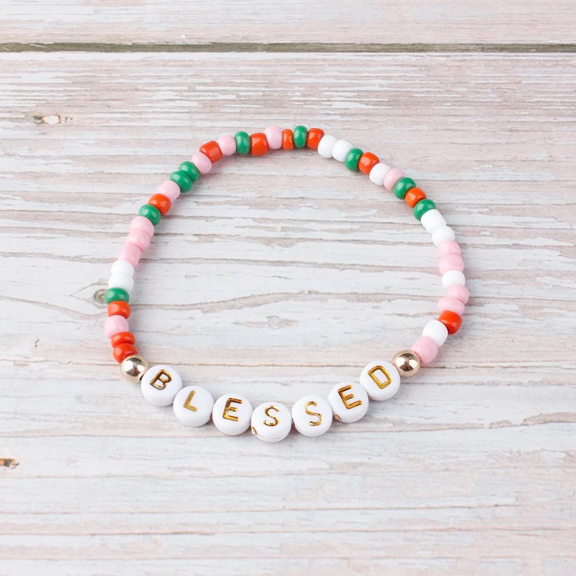 christmas beaded bracelets - basil boutique