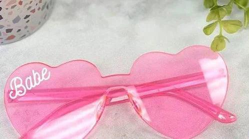 babe + bride frameless heart sunglasses - basil boutique