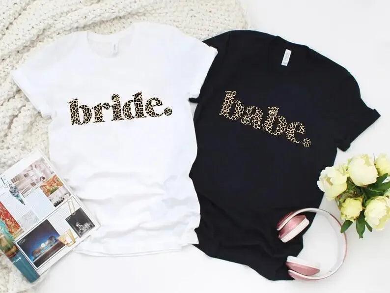 babe + bride leopard t-shirts - basil boutique
