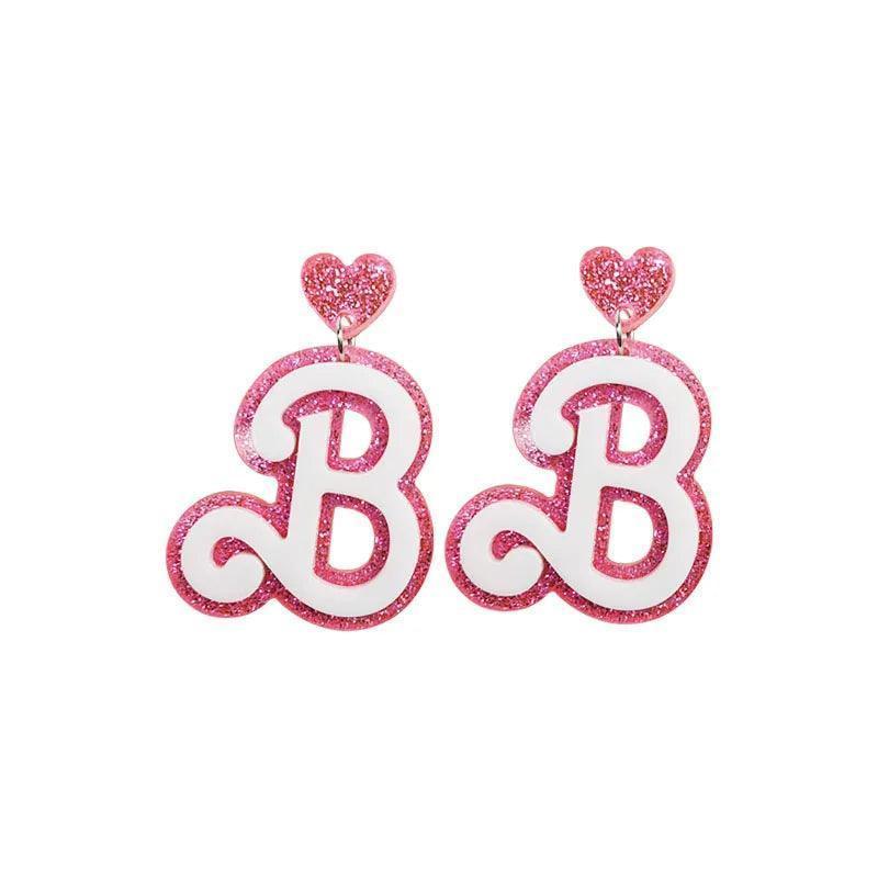 barbie babe + bride acrylic earrings - basil boutique