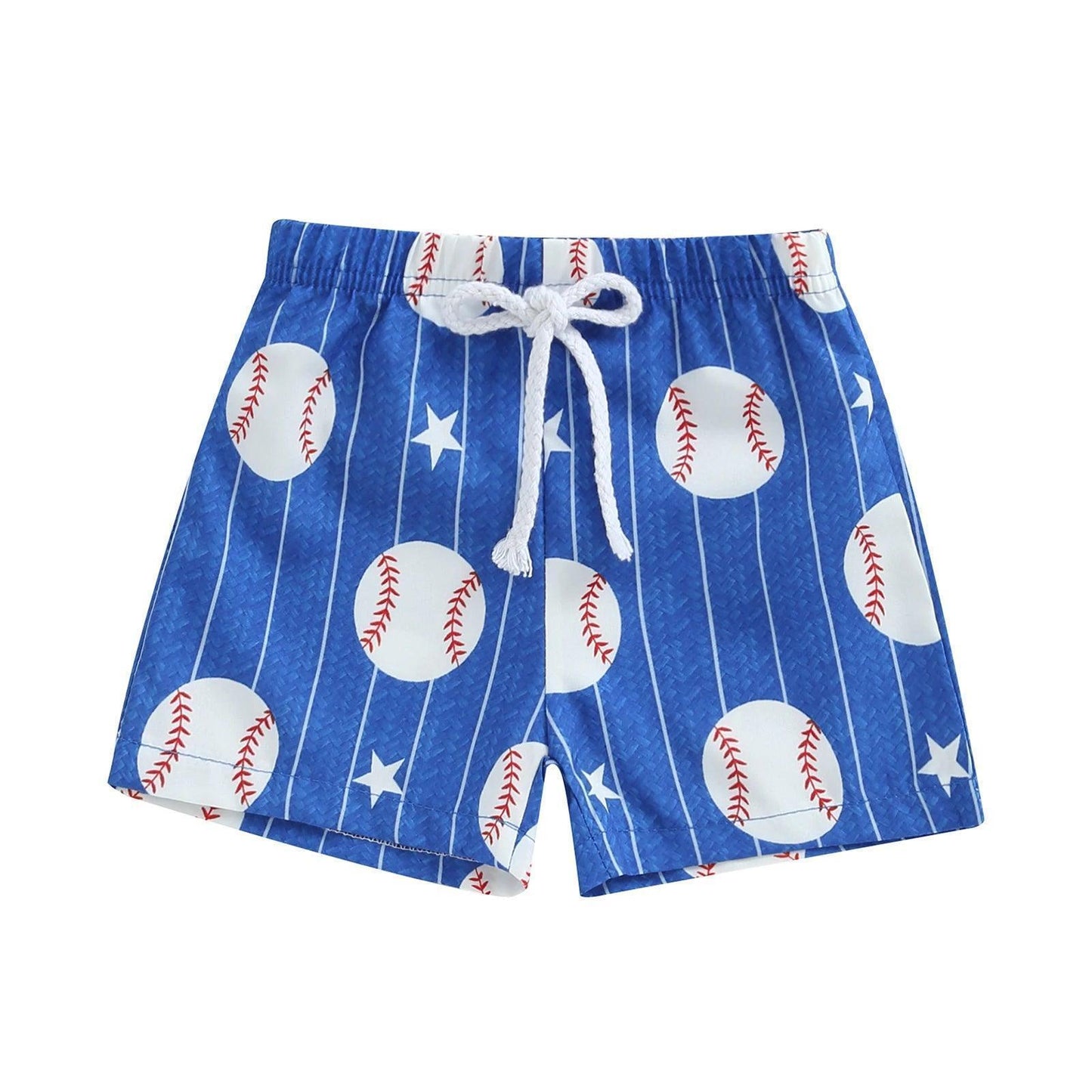 baseball kids swim trunks - basil boutique