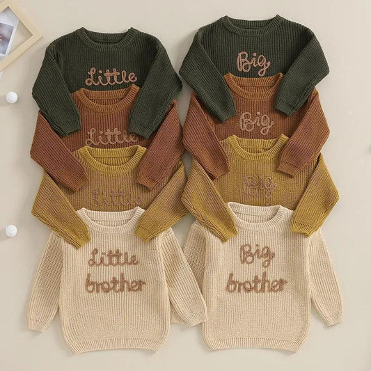 big + little brother autumn sweater - basil boutique