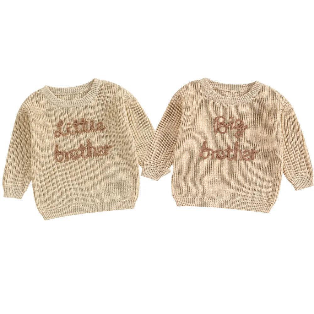 big + little brother autumn sweater - basil boutique