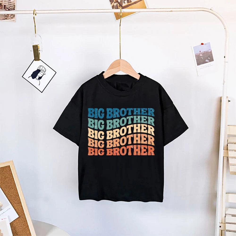 big + little sister and brother matching t-shirts - basil boutique