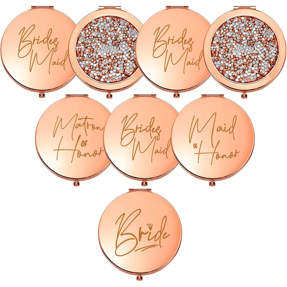bridal party compact mirrors - basil boutique