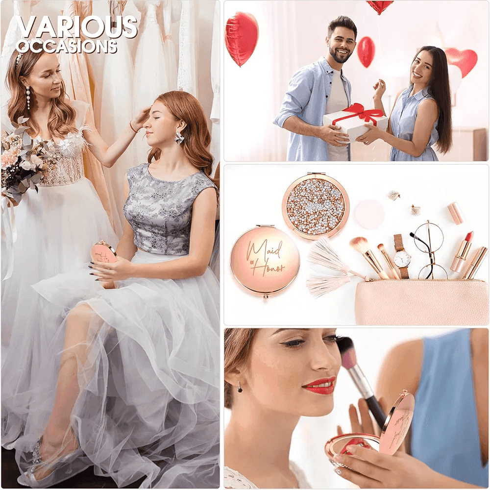 bridal party compact mirrors - basil boutique