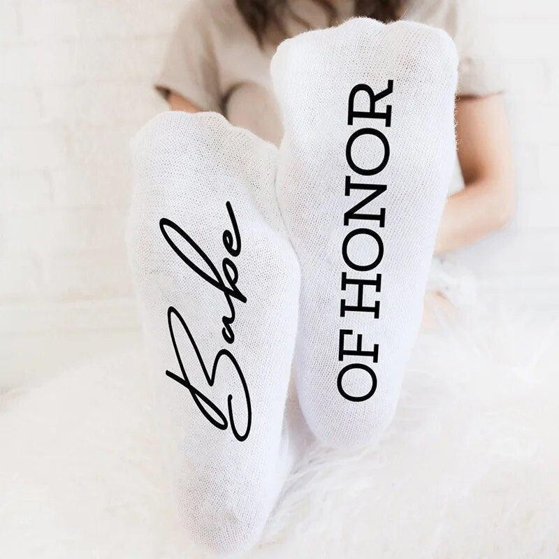 bridal party socks - basil boutique