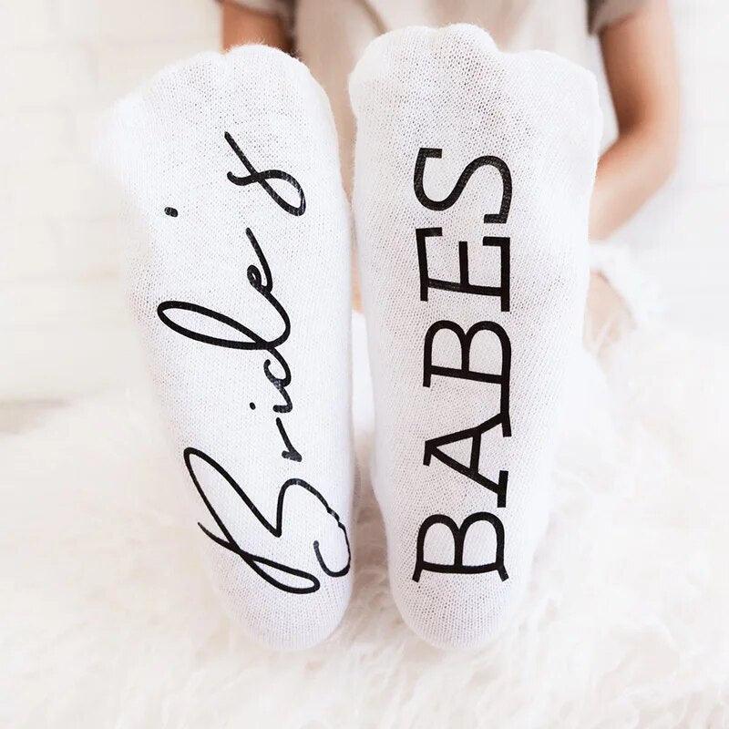bridal party socks - basil boutique