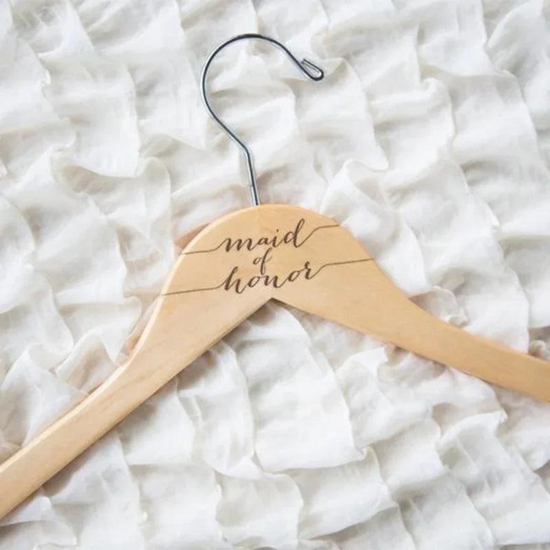 bridal party wooden hangers - basil boutique