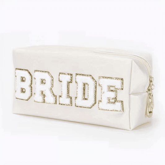 bride cosmetic bag - basil boutique