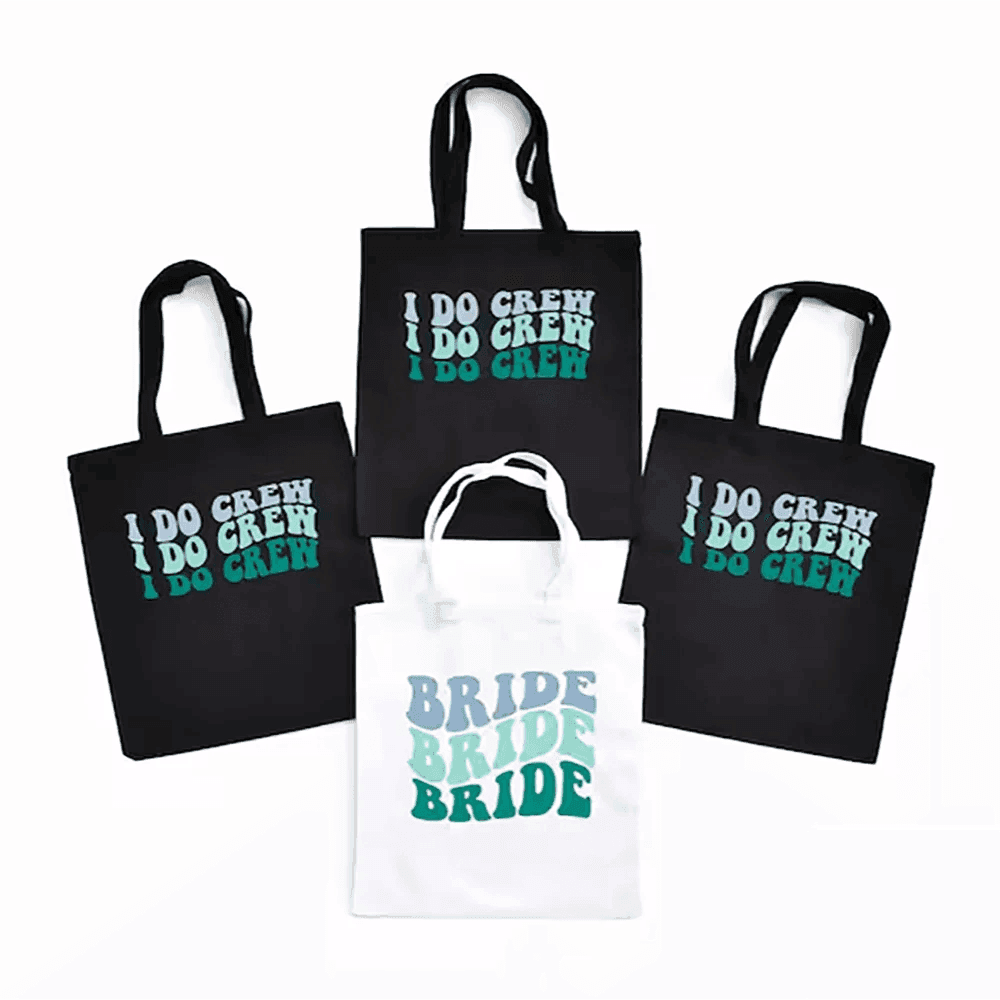 bride + i do crew tote bags - basil boutique