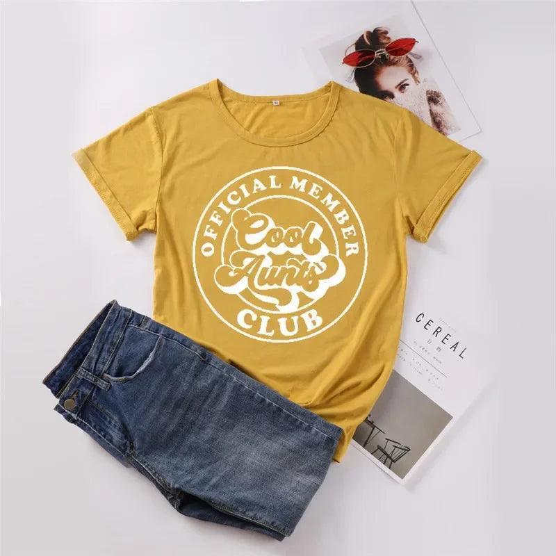 cool aunts club official member t-shirt - basil boutique