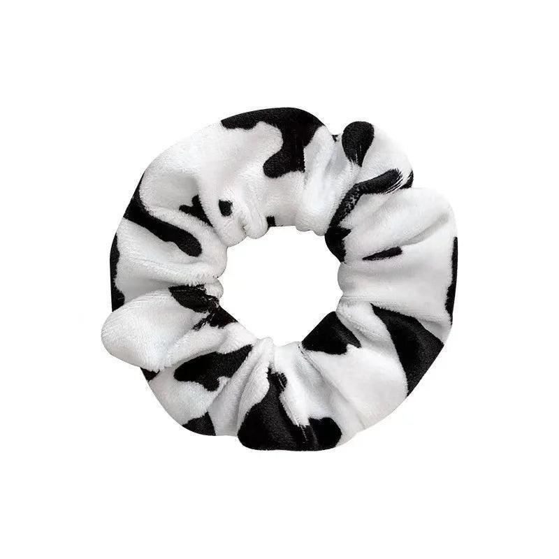 cow print scrunchies - basil boutique