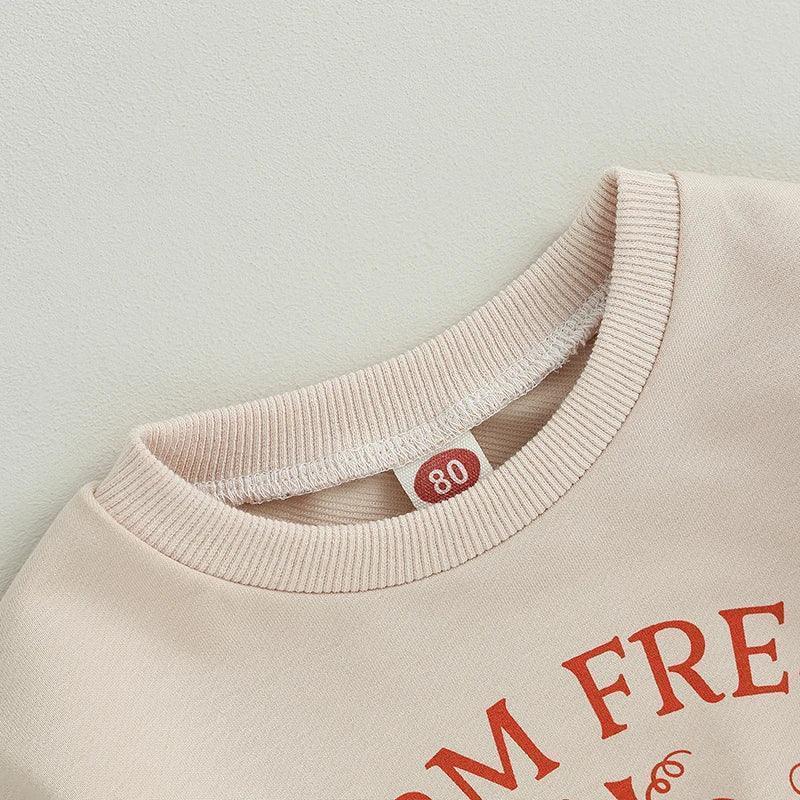 farm fresh pumpkins kids crew sweatshirt - basil boutique